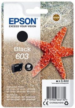 Epson 603, čierna (C13T03U14010)